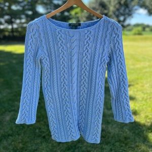 Women’s Ralph Lauren 3/4 Sleeve Cable Knit Sweater